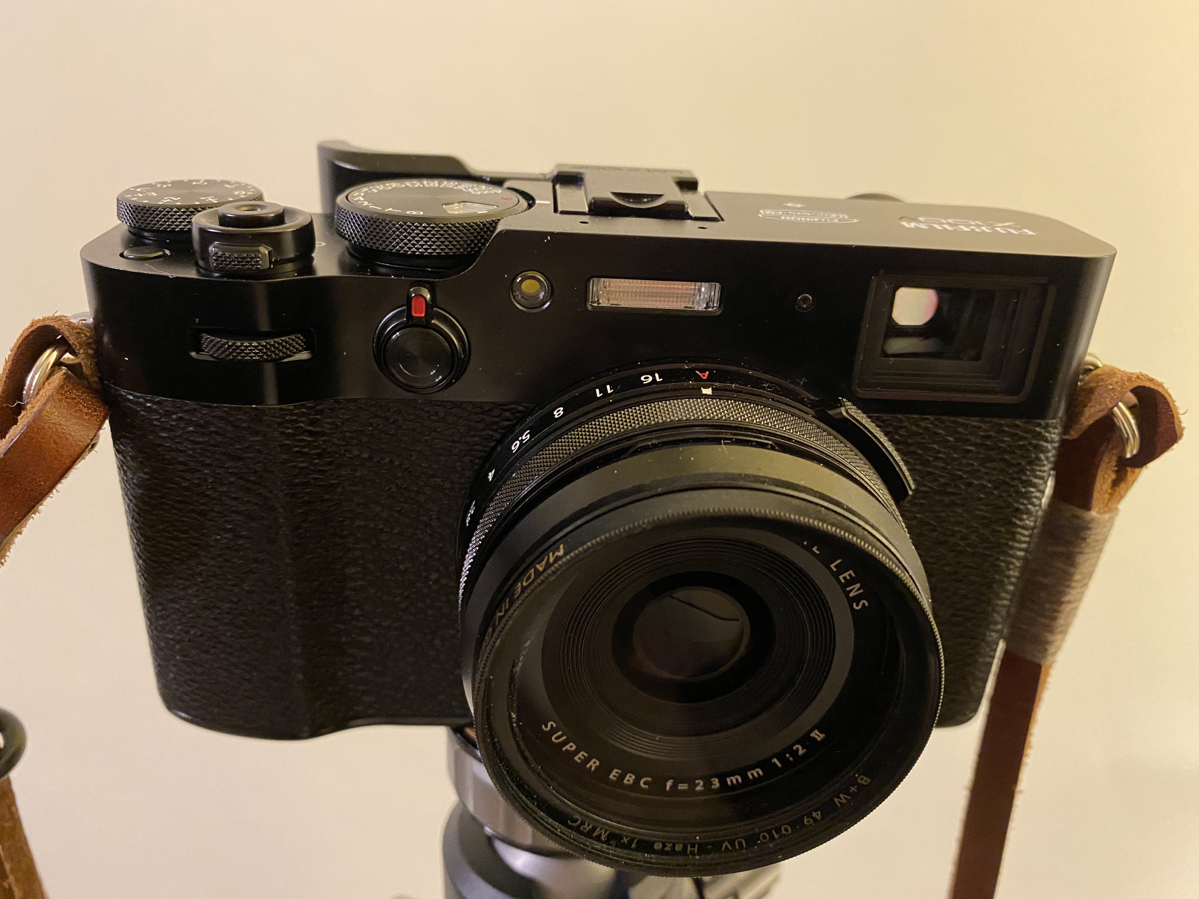A Fujifilm X100V camera